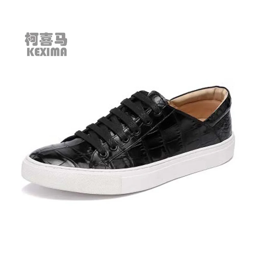 hulangzhishi new arrival men leisure shoes male crocodile shoes men