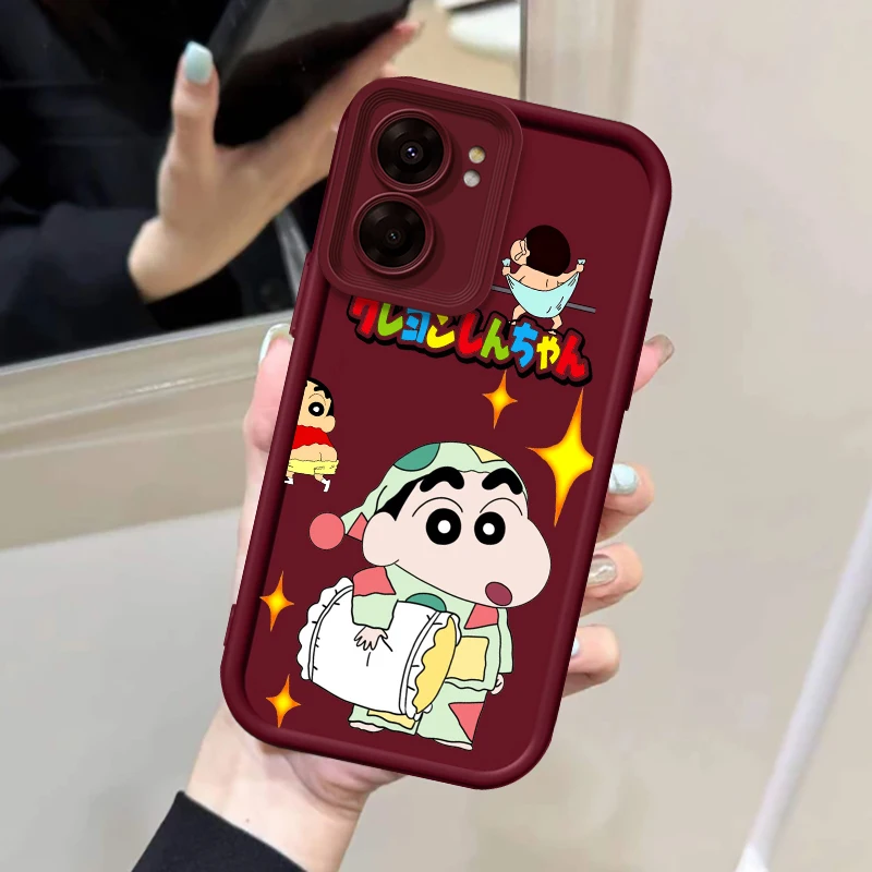 C-Crayons S-Shin-chans Cartoon Eye Ladder For OPPO Find X5 X3 A58 A57 A55 A53 A54 A92 A74 A78 A98 A16 A94 A76 A72 5G Back