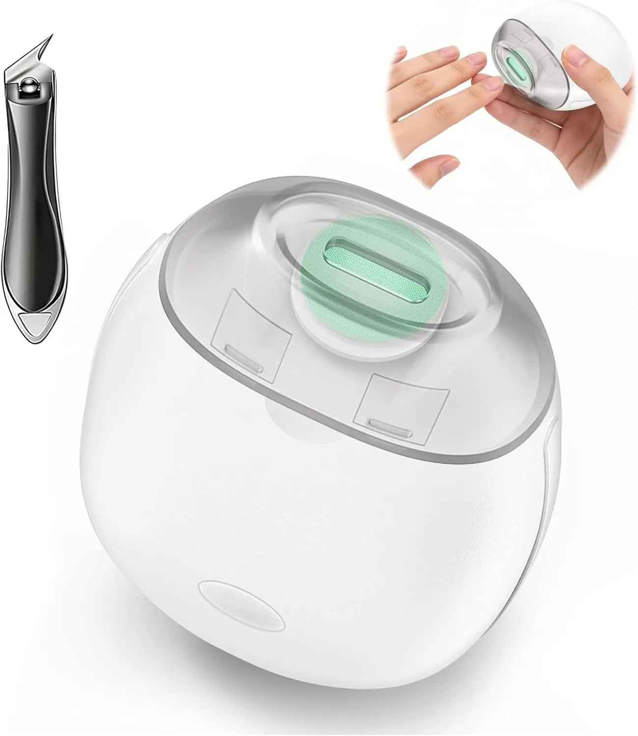 

Электрическая машинка для стрижки ногтей с триммером для вросших ногтей, портативный светодиодный фонарик 2-в-1, 3 скорости, для взрослых и пожилых людей