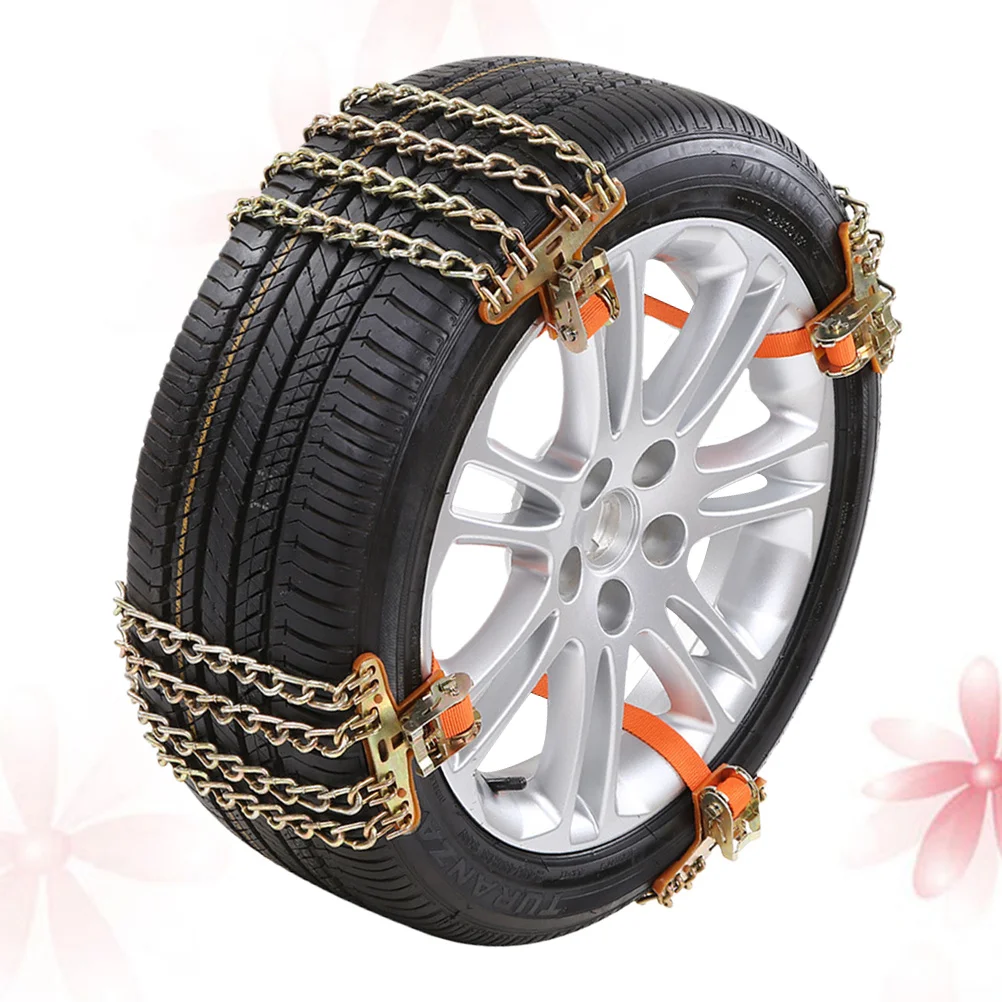 

Anti-Skid Chains For Car Suv Tire 165Mm-195Mm Winter Snow Ice Chain Balance Design Wear Resistant Pad