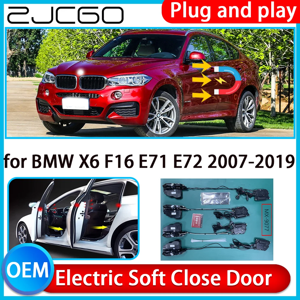 

ZJCGO for BMW X6 F16 E71 E72 2007-2019 Auto Pull Car Soft Close Kit Door Power Latch Electric Door Catch Soft Closing Assist