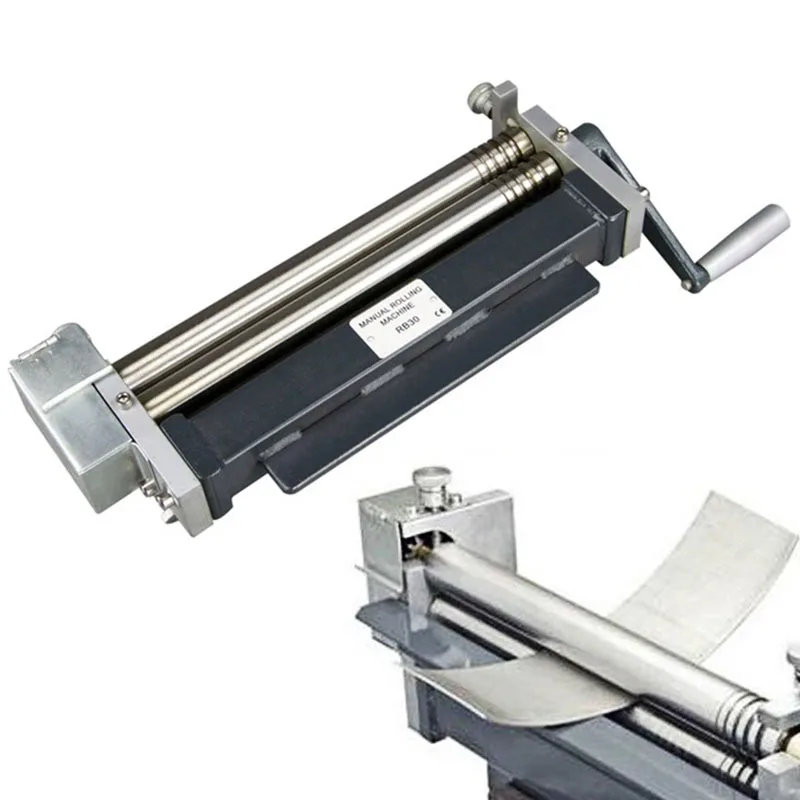 Manual Bending Machine Manual Plate Rolling Machine Round Tube Roller Making Tool Desktop Metal Plate Bender Metal Plate Bend