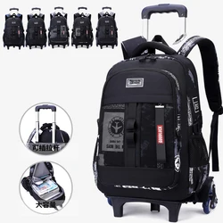 Saco de carrinho escolar para adolescentes, Meninos, Mochila de Rolamento Estudantil com Rodas, Mochila de Viagem com Rodas