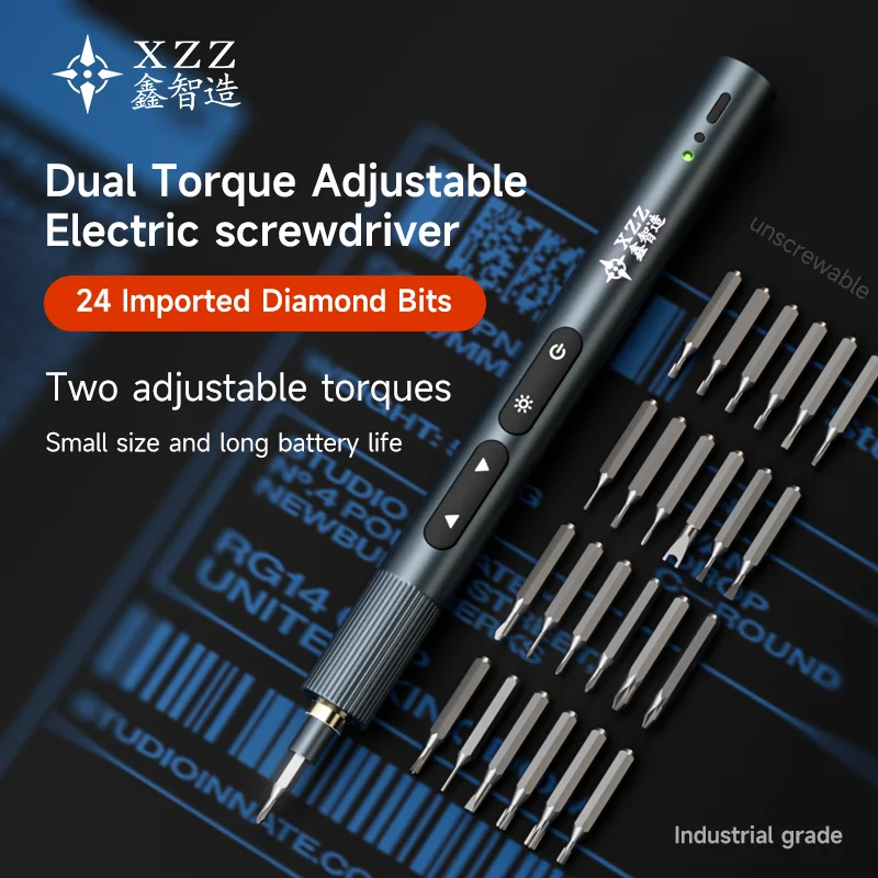 Dual Torque Adjustable Electric Screwdriver set/24 Imported Diamond Tips/Electric Screwdriver set/All in one Screwdriver Tools
