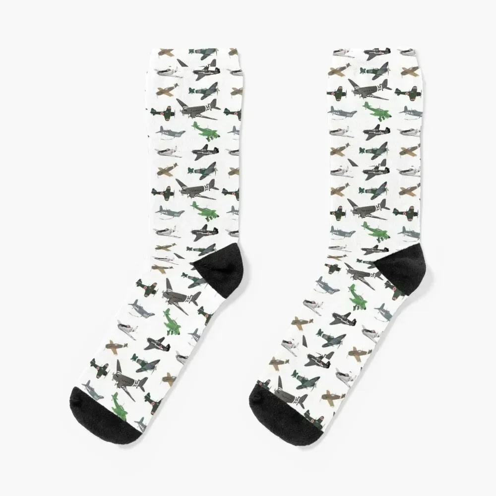 

Multiple WW2 Airplanes Socks snow christmas gifts Man Socks Women's