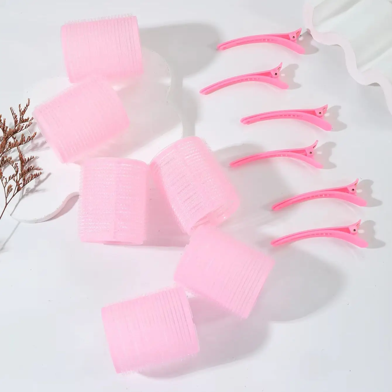 12pcs Curling Tool Set with 6 Non Heat Curlers and 6 Clips, available in multiple sizes Special for real hair wigs image 2