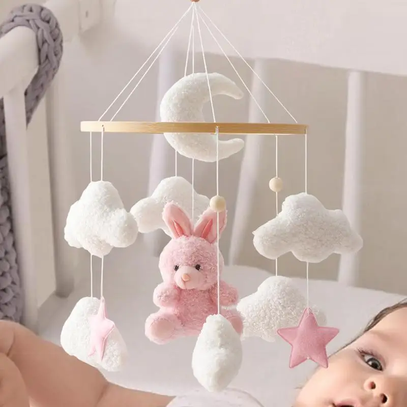 CPull-Mobile à Suspendre pour Chambre de Fille, pour Bébé, Dessin Animé, Couffin, Lapin, Pendentif, Jouets pour la Maison, Chambre d'Enfant