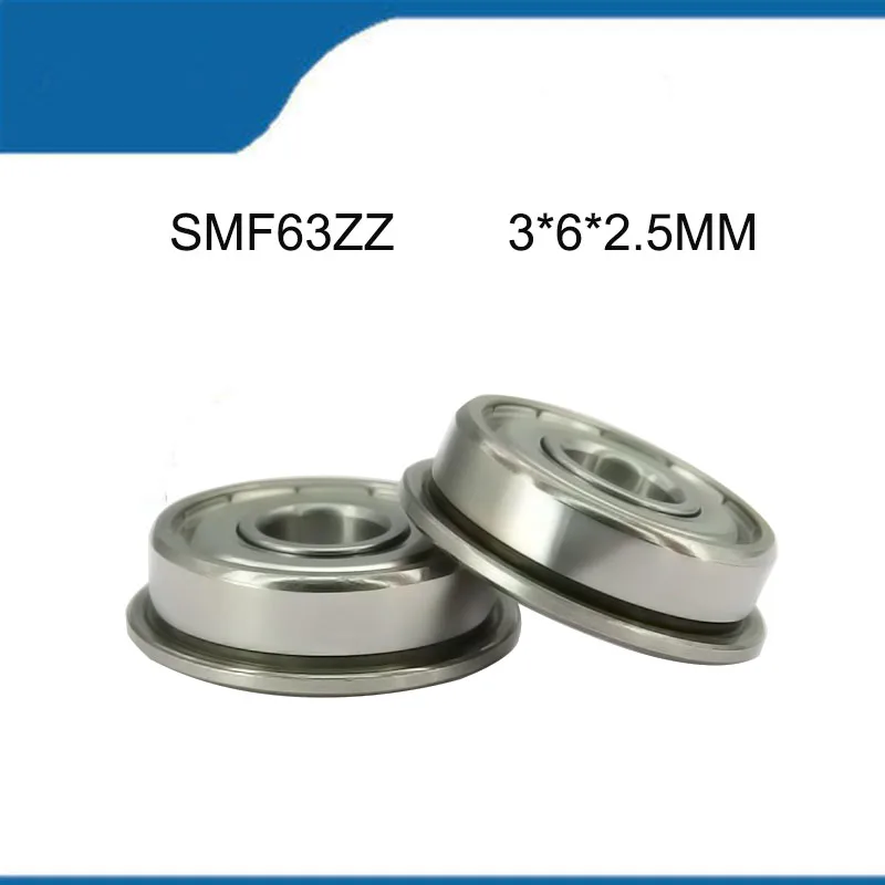 

SMF63ZZ 10/20/50PCS (3*6*2.5 MM) High Quality Stainless Steel SMF63 Flange Ball Sealed Deep Groove Ball Bearing Shaft (ABEC-5)