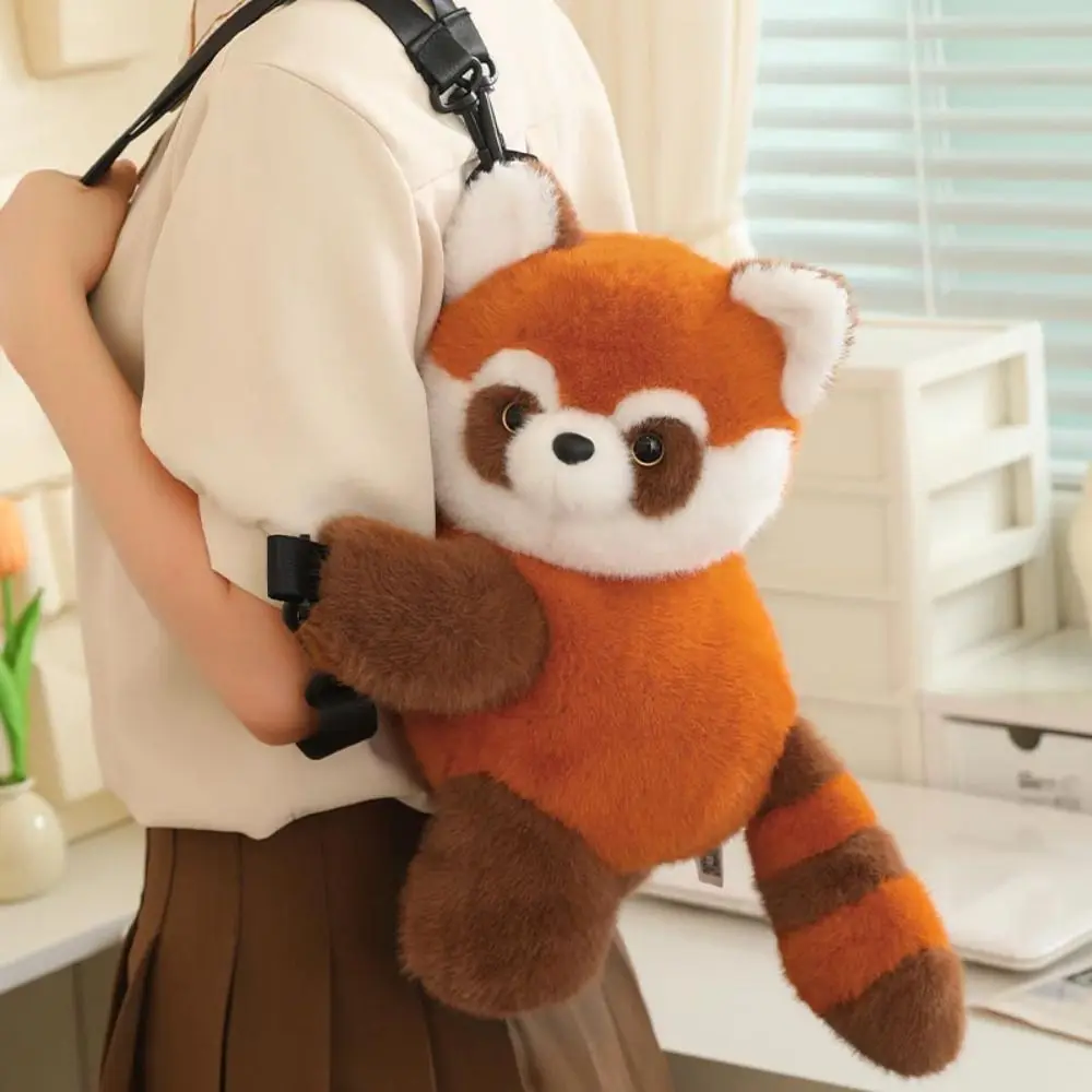 New Large Capacity Panda Bag Cute Cartoon Comfortable Touch Stuffed Panda Bag Stuffed Animal Panda Backpack School