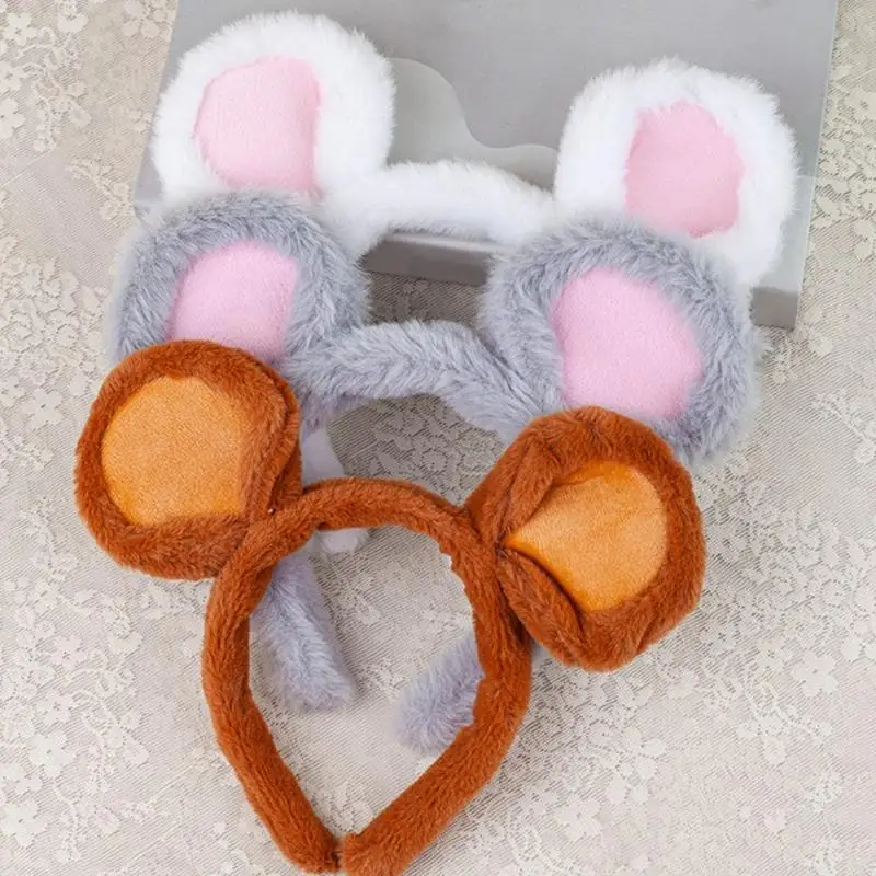 Y3ne 1/3/4pcs Maus Kostümzubehör Set Halloween Dressing Kostüm Maus Ohren Stirnband Schwanztutu für Kinder Mädchen