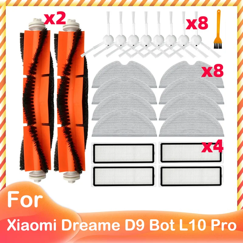 Zapasowy do Xiaomi Dreame D9 Bot L10 Pro Trouver Robot LDS Robot Odkurzacz Główna szczotka boczna Mop Filtr Hepa Finder Części Akcesoria