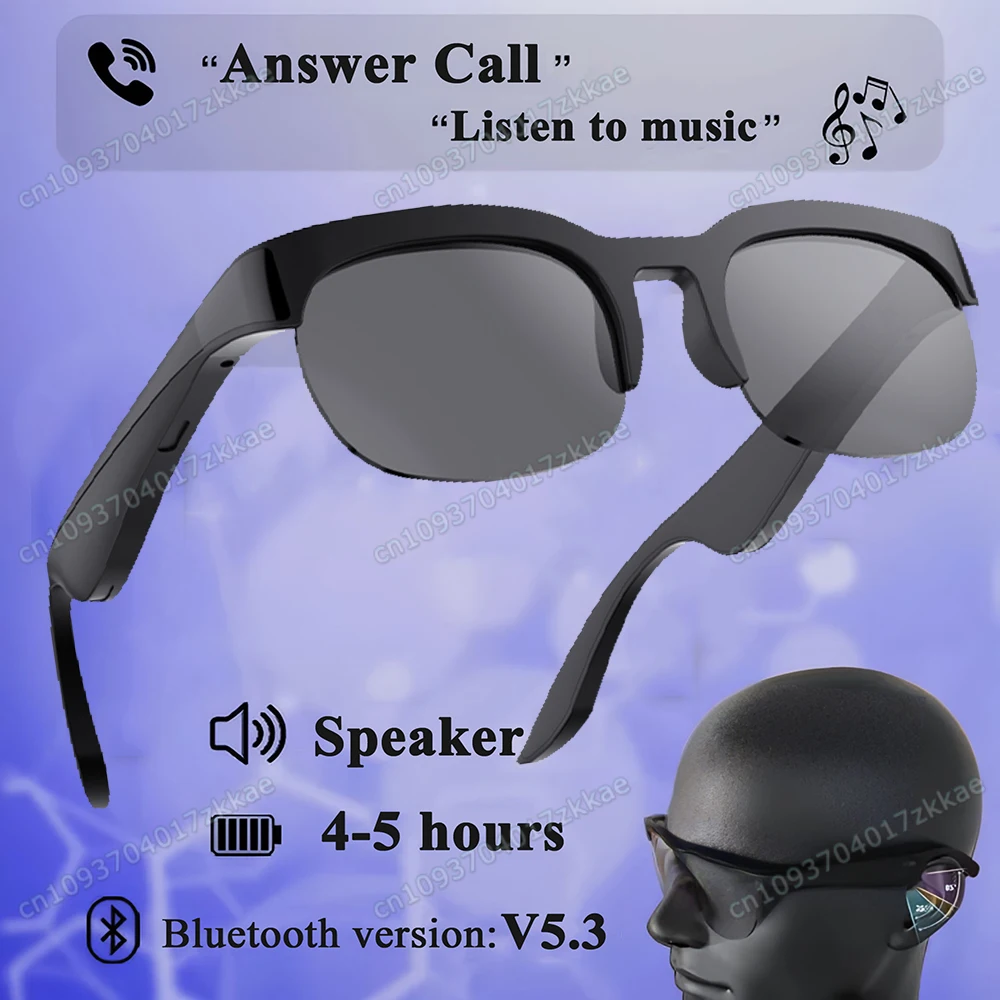 

New Men's Smart Glasses Women's Bluetooth Glasses Voice Call Control Music UV Polarized Sunglasses Headphone Glasses Man 2026