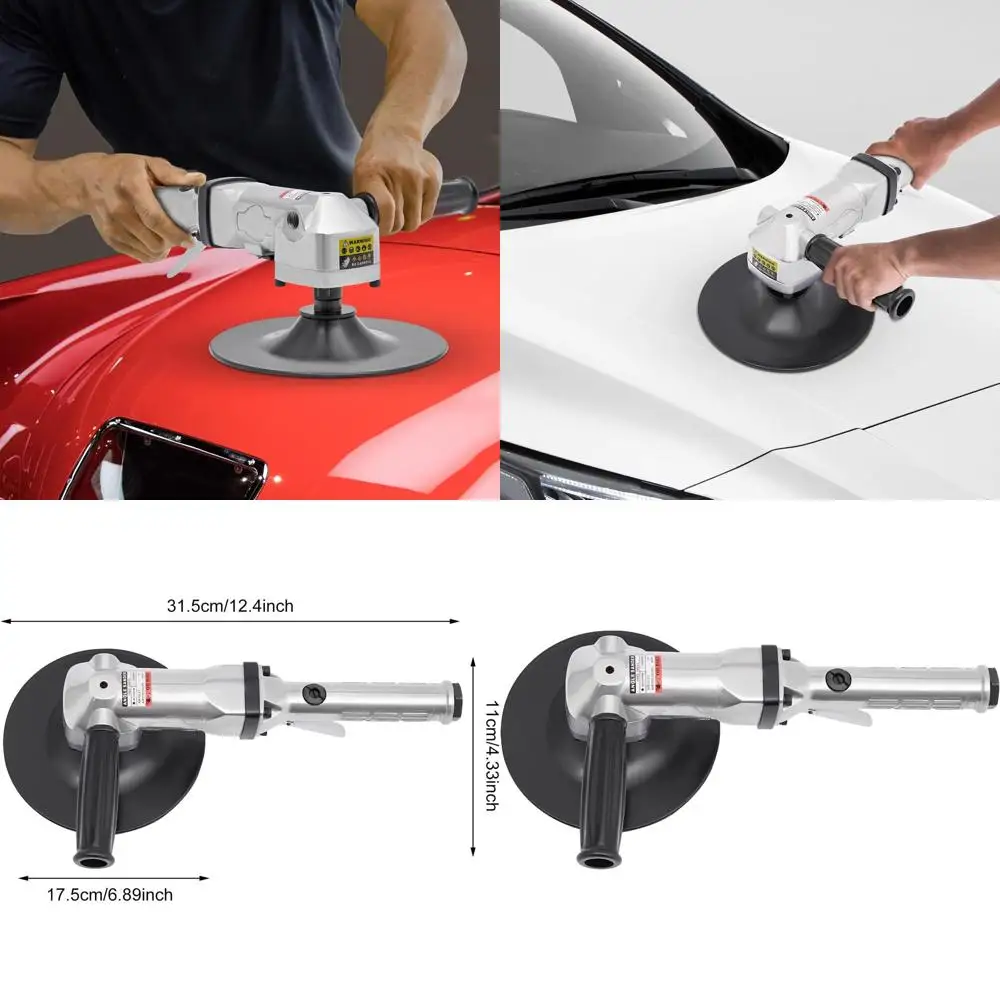 

Пневматическая угловая шлифовальная машина с дополнительной рукояткой и кнопочным выключателем, 4500 об/мин, для полировки различных поверхностей