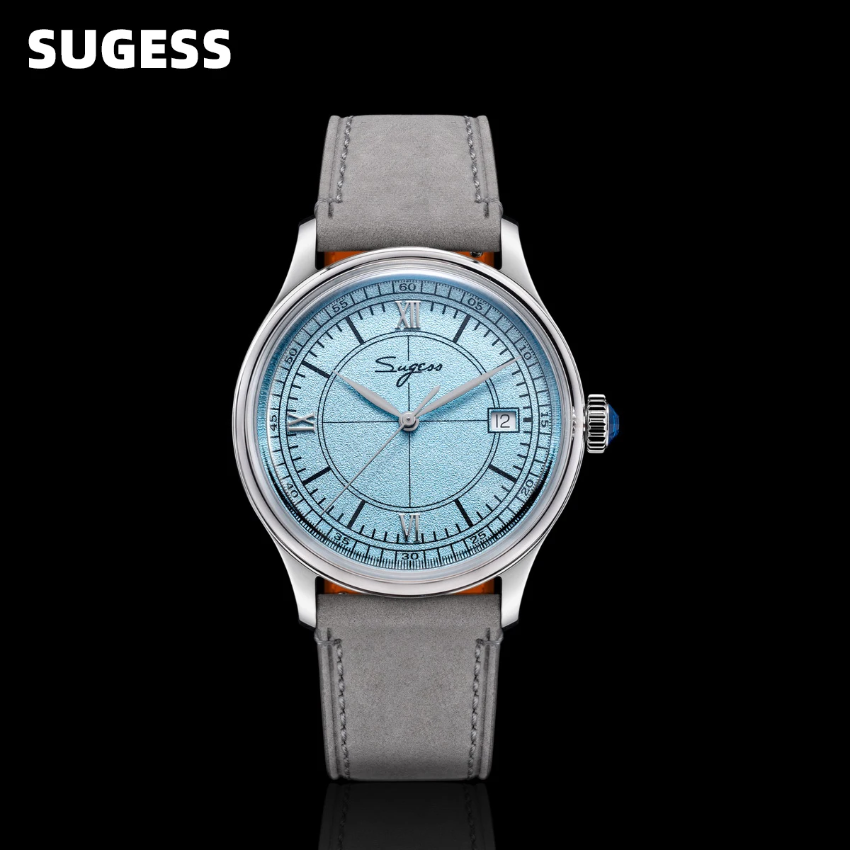 Sugess Watch Men 38mm Minimalism Automation Mechanical Wristwatches for Tianjin Movement Dome Sapphire Crystal Simple New 2025