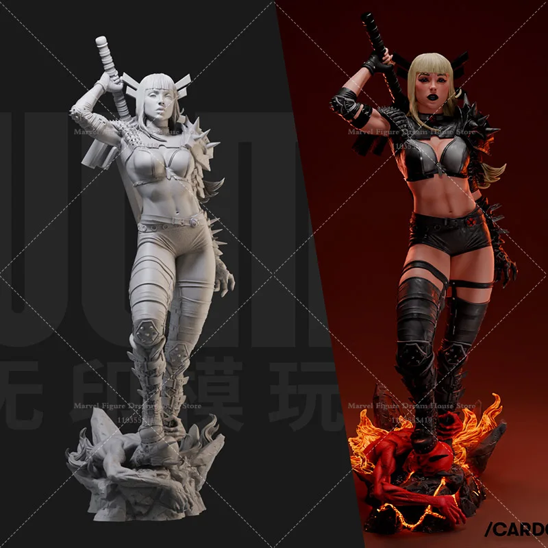 1/24 1/18 Scale Marvel X-Men Magik Illyana Rasputine Dark Night Hell Queen แม่มด DIY ประกอบเรซิ่น Un-panited รุ่น