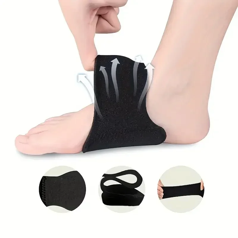 1 Pair Compression Arch Support Brace for Men and Women for Flat Feet High Arches Fallen Arches Heel Fatigue Silicone Gel Brace