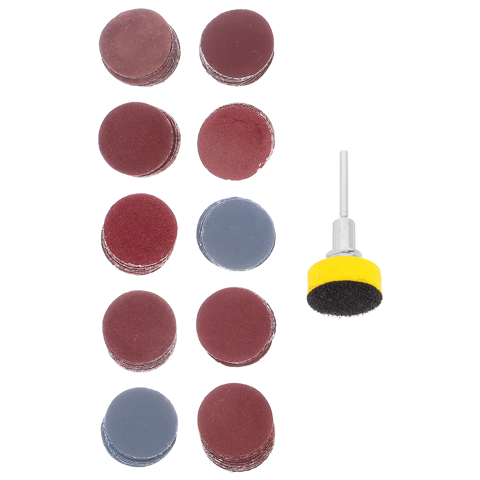 

100pcs 25Mm Hook Loop Backing Pad Sanding Discs Adhesive Replacement Grit Grinding Discs For Wood Metal Plastic Drill Sander