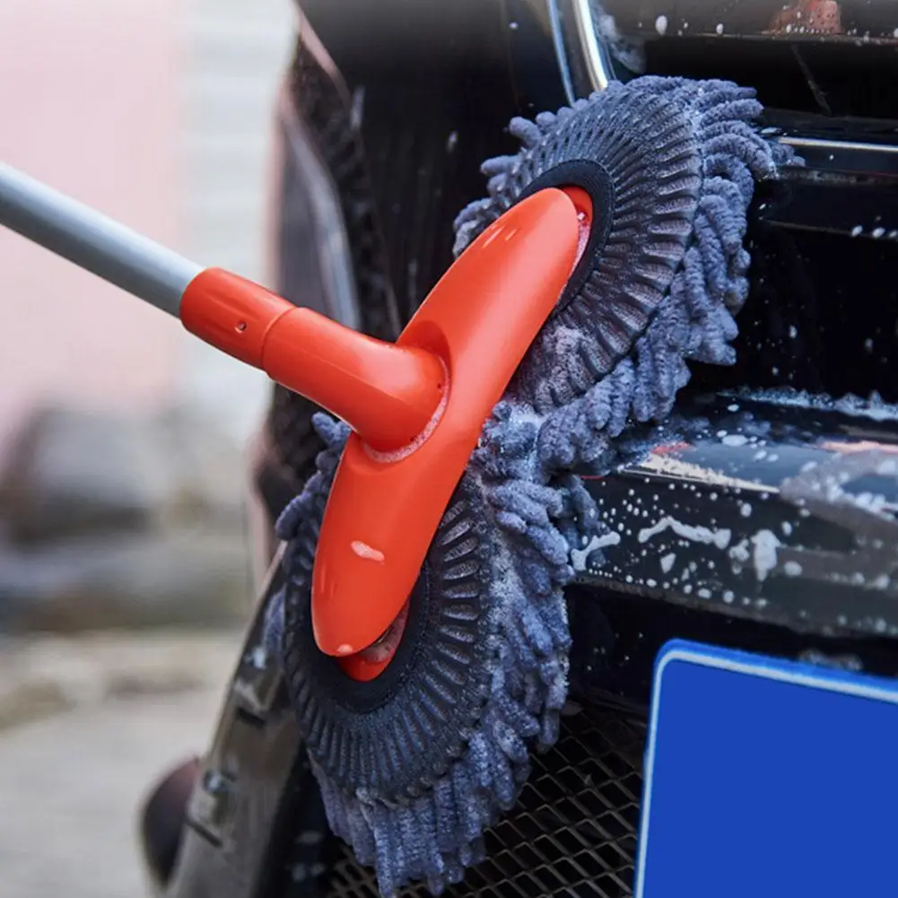 

Car Cleaning Brush Retractable Aluminum Aloy Long Handle Mop Chenille Broom Car Cleaning Maintenance Accessories