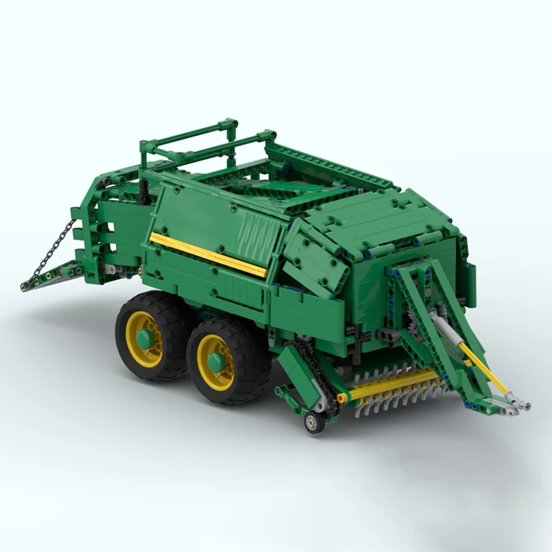 

Конструктор MOC 1424: Прицеп-пресс для тюков, модель для самостоятельной сборки, креативная рождественская детская игрушка, головоломка, подарок на день рождения, строительные блоки