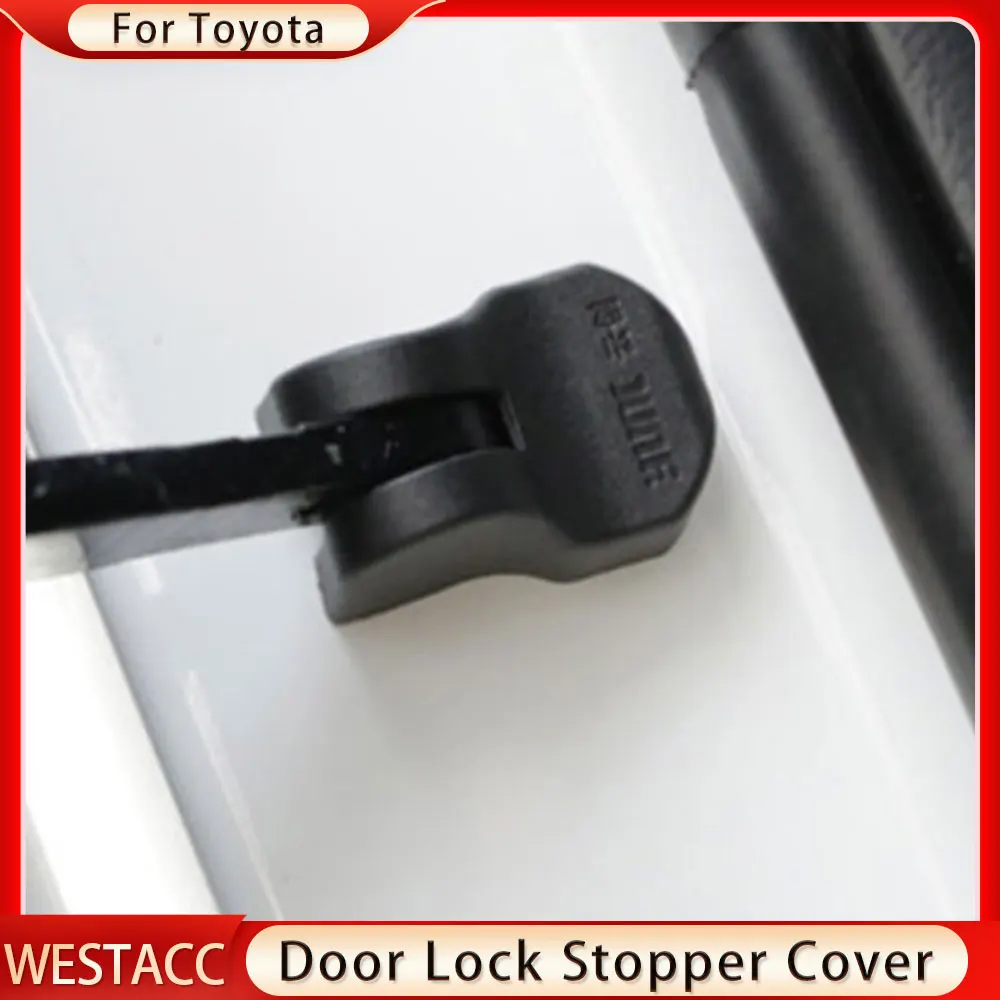 4Pcs ABS Car Door Lock Cover Door Stopper Cover for Toyota Camry 2008-2013 Corolla 2008-2013 RAV4 RAV 4 2013-2018 Accessories