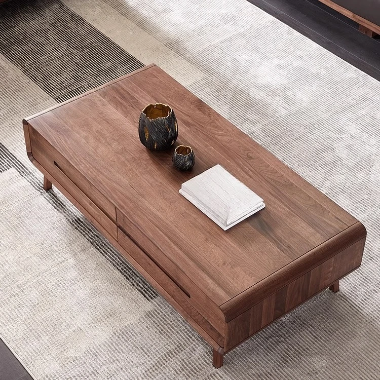 

Простой журнальный столик из цельного дерева, дизайнерский журнальный столик, мебель для гостиной в скандинавском стиле, бревенчатый стиль.