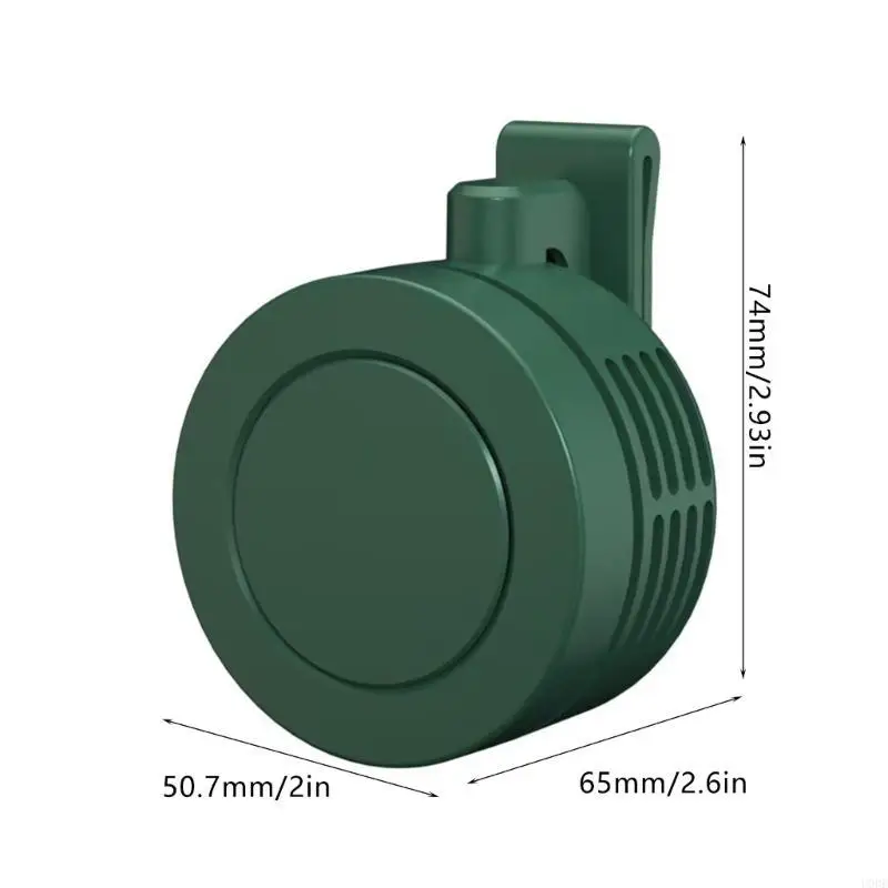 مشبك مروحة صغير محمول وهادئ بدون شفرات، مشبك تبريد صغير على المروحة، قابل للتعديل 3 سرعات، مروحة خصر للسفر في الهواء الطلق #6