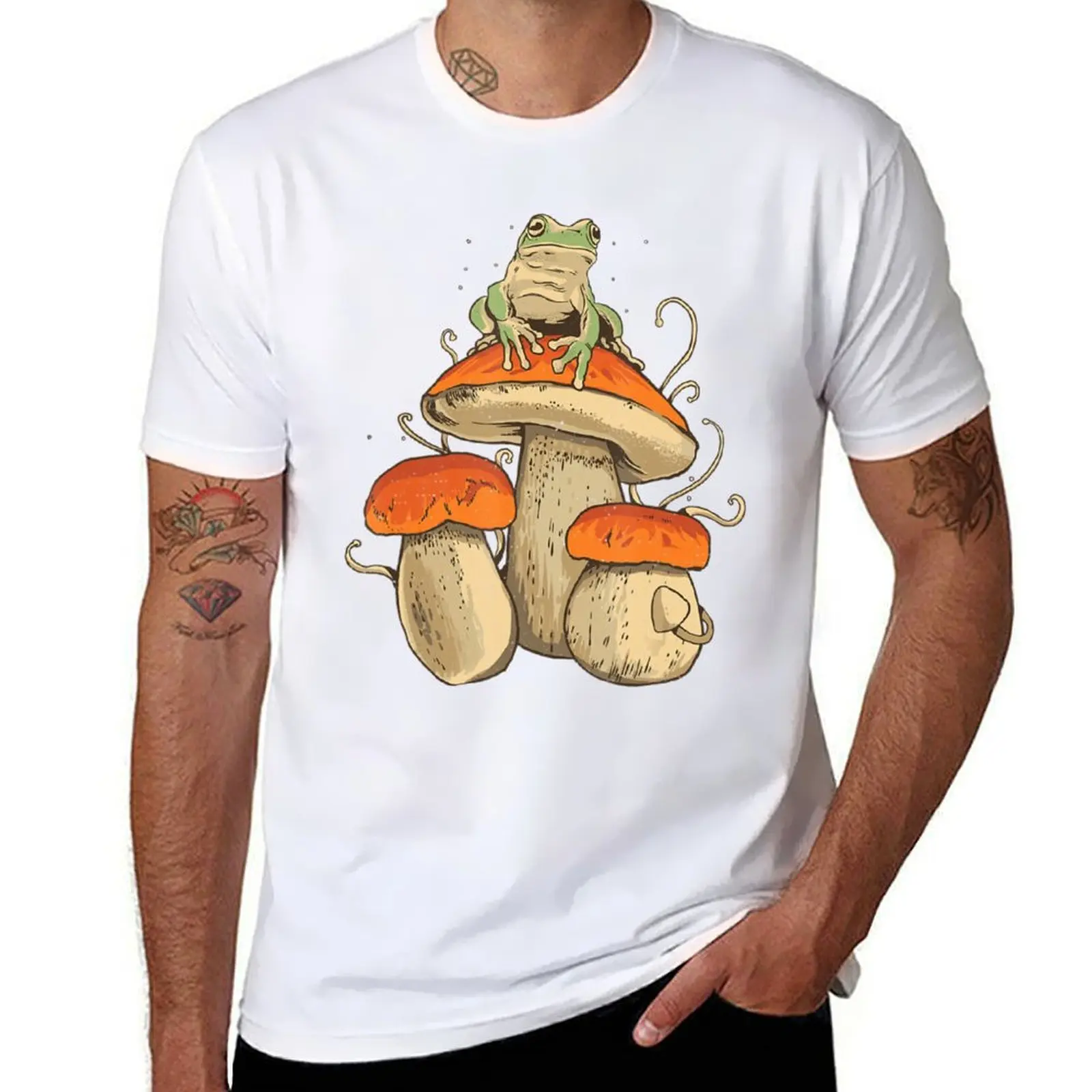 

Cottagecore Aesthetic Goblincore Frog Wizard T-Shirt anime t shirts oversize t shirt man casual T-Shirt
