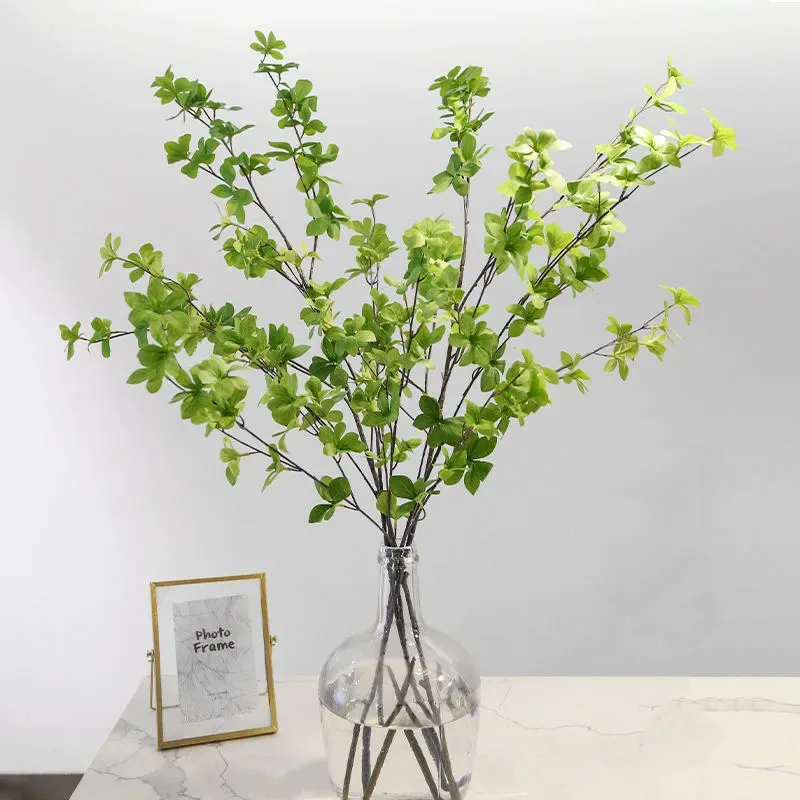 

Nordic Style Simulation Plant Fake Green Plant Floor-to-ceiling Potted Living Room Decoration Silk Cloth Hanging Bell Branch