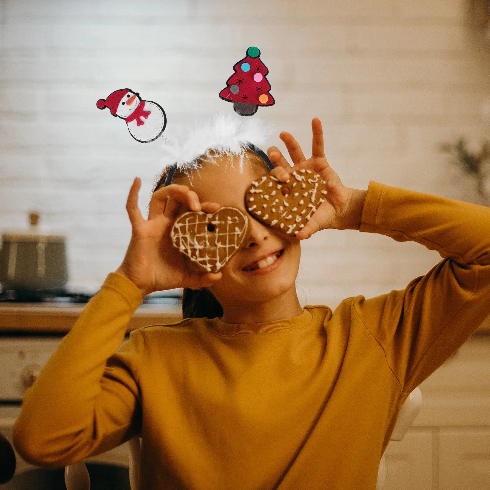 5pcs Christmas Hair Hoops Set – Festive Party Headbands for Holiday, Carnival & Costume Events 6