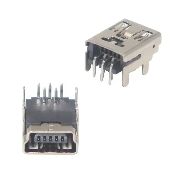 【20-5PCS】 Mini USB Type B 5-Pin Female Socket Right Angle DIP Jack Connector Plug-in