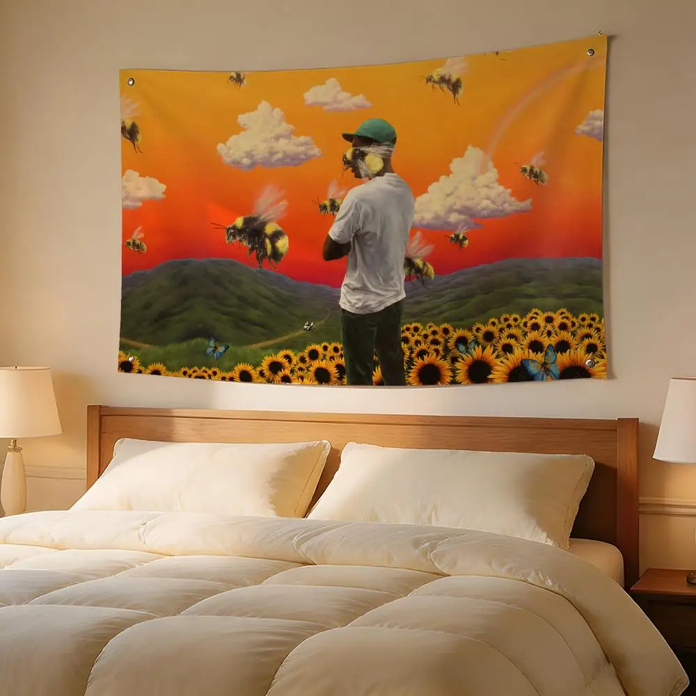Banderas de Tyler, The Creator para acampar al aire libre, banderas para fiestas, arte para colgar en la pared, decoración del hogar