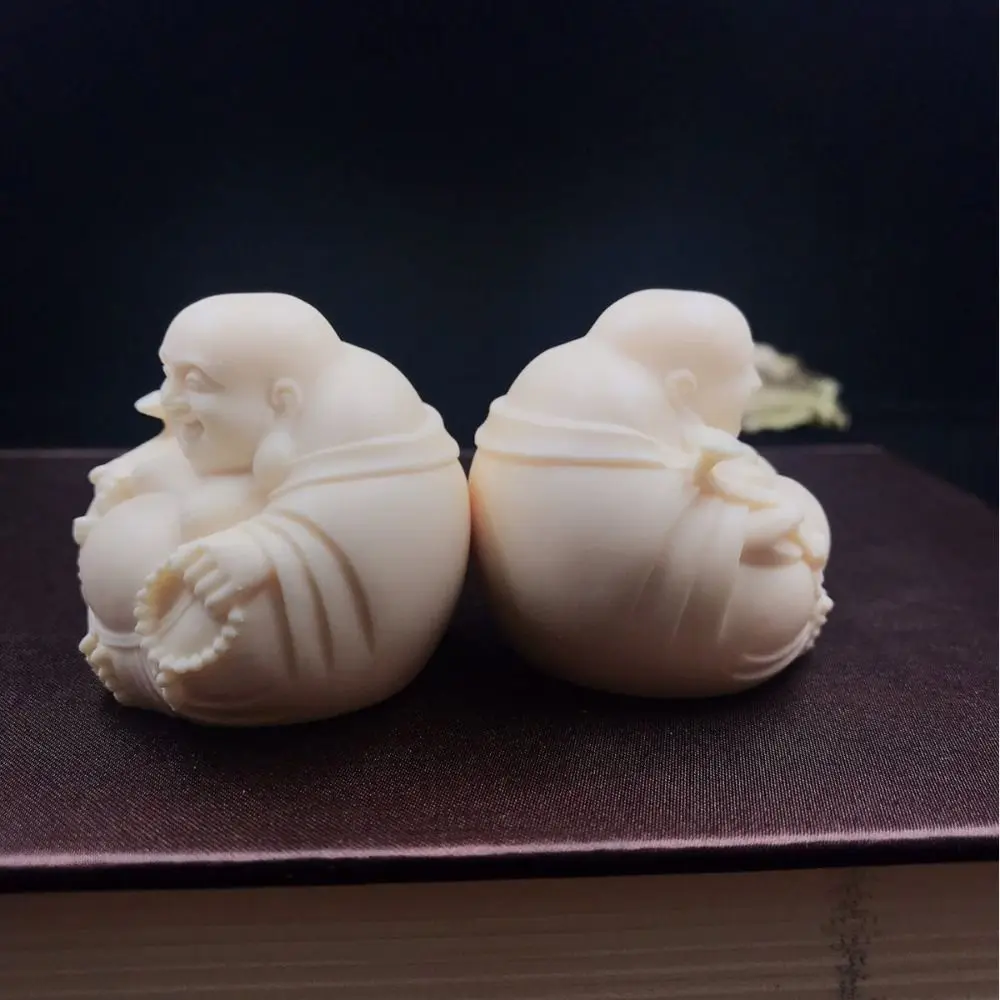 Chinese Style Handmade Maitreya Buddha Sculpture Miniatures Mini Laughing Buddha Ornaments Cute Buddha Statue Craft Family Gift