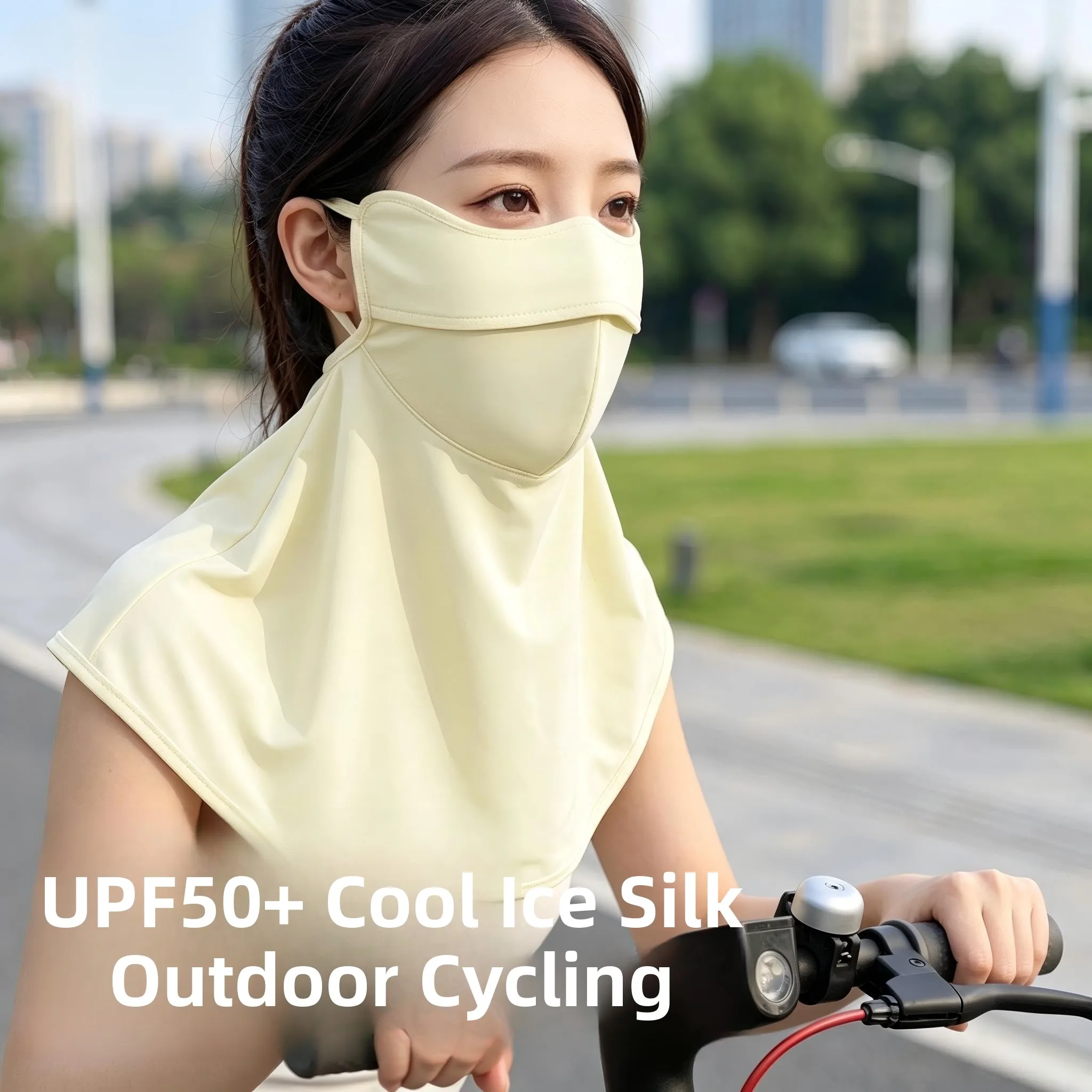 

Women's Summer Breathable UV Protection Face Mask Ice Silk Cycling Sunscreen Neck And Eye Protection Lightweight Comfortable ...