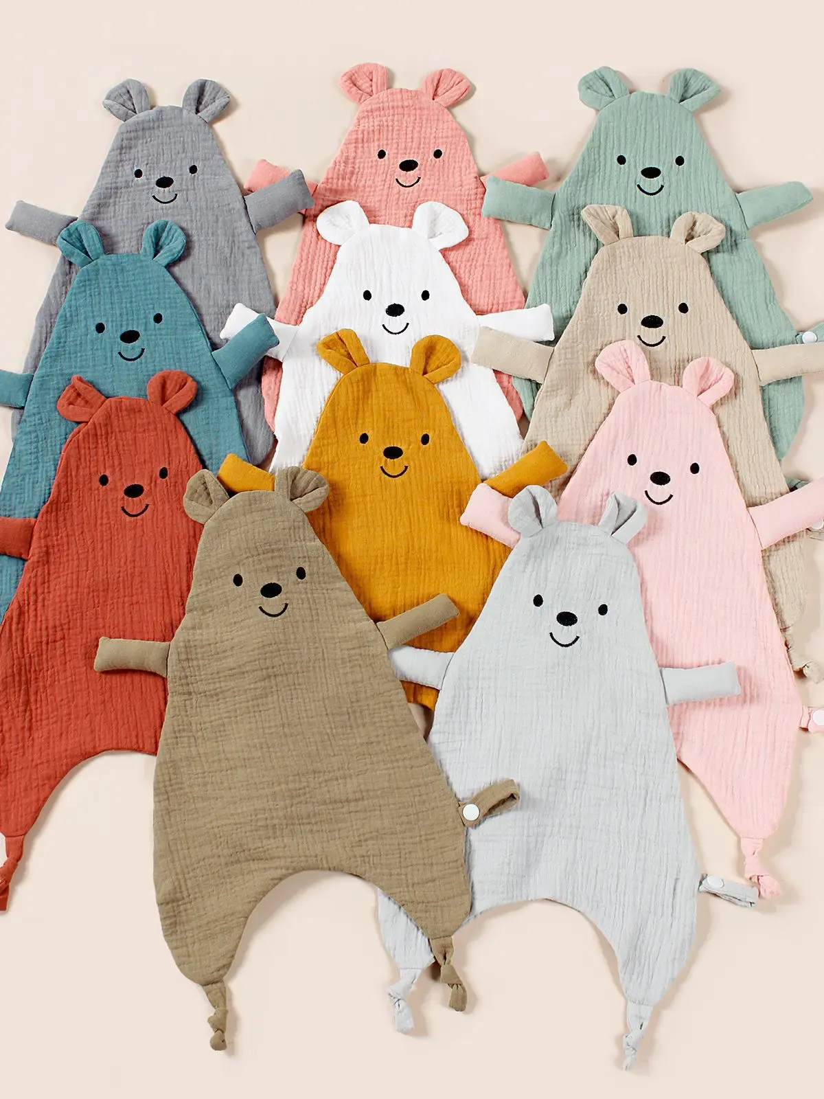 

Baby Cotton Comforter Blanket bear soothing towel baby sleep with blanket cute bear ears square towel children mouth towel