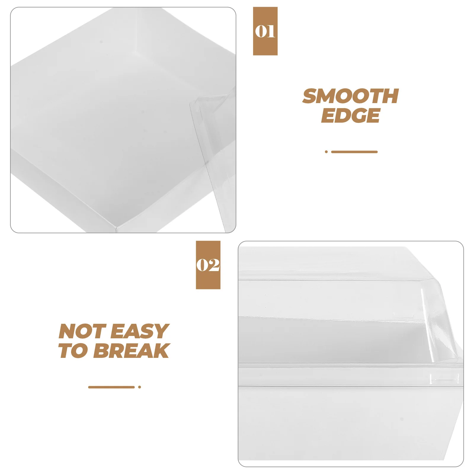 

50Pcs Cake Slice Boxes Small Transparent Fresh Keeping Food Packaging Containers Bakery Boxes Dessert Display Case