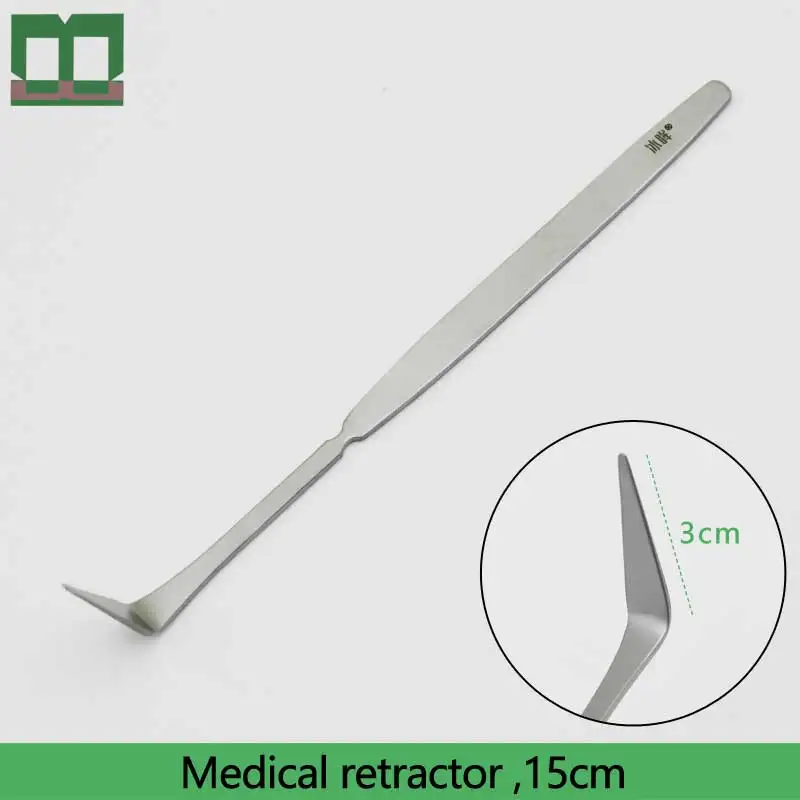 

Medical retractor 15cm stainless steel flat handle surgical operating instrument stripper