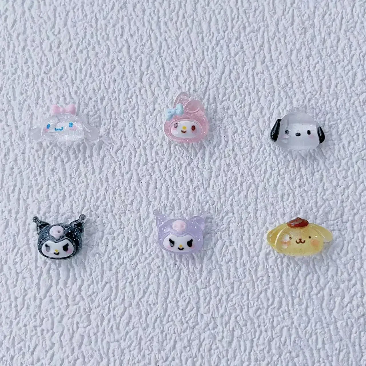 20pcs Cute Sanrio Nail Charms 2023 Fashion Hello Kitty Cinnamoroll Melody Kuromi Nail Art Kawaii Cartoon Anime Nail Accessories