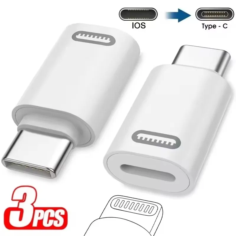 Adaptador de carregamento rápido IOS para USB C Lightning para tipo C Adaptador USB C conversor de transferência de dados para iPhone 17 15 Samsung Google