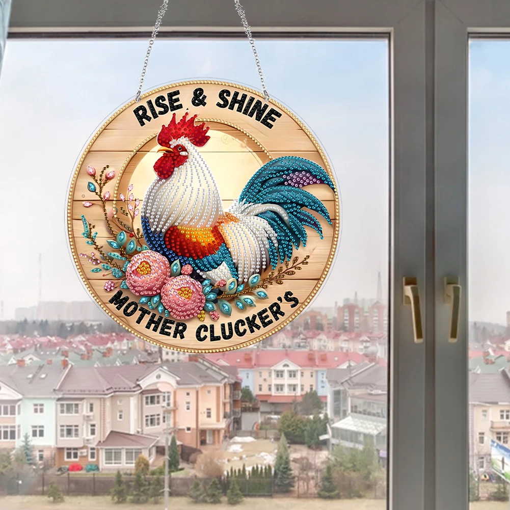 

Acrylic 2D Flat DIY Hanging Diamond Art Kits Special Shape Diamond Art Pendant Diamond Painting Set DIY Home Decor Hanging Charm