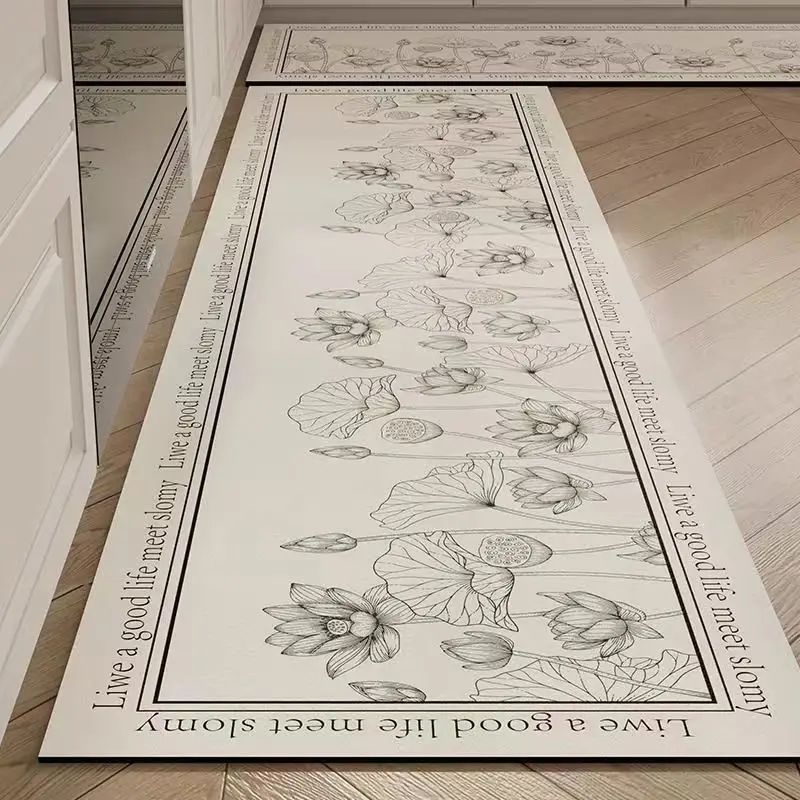 VIKAMA Laundry Room, Kitchen Carpet, Oil Proof And Water Absorbing Foot Mat, Cloakroom, Dirt Proof And Dirt Proof Rug Home Decor