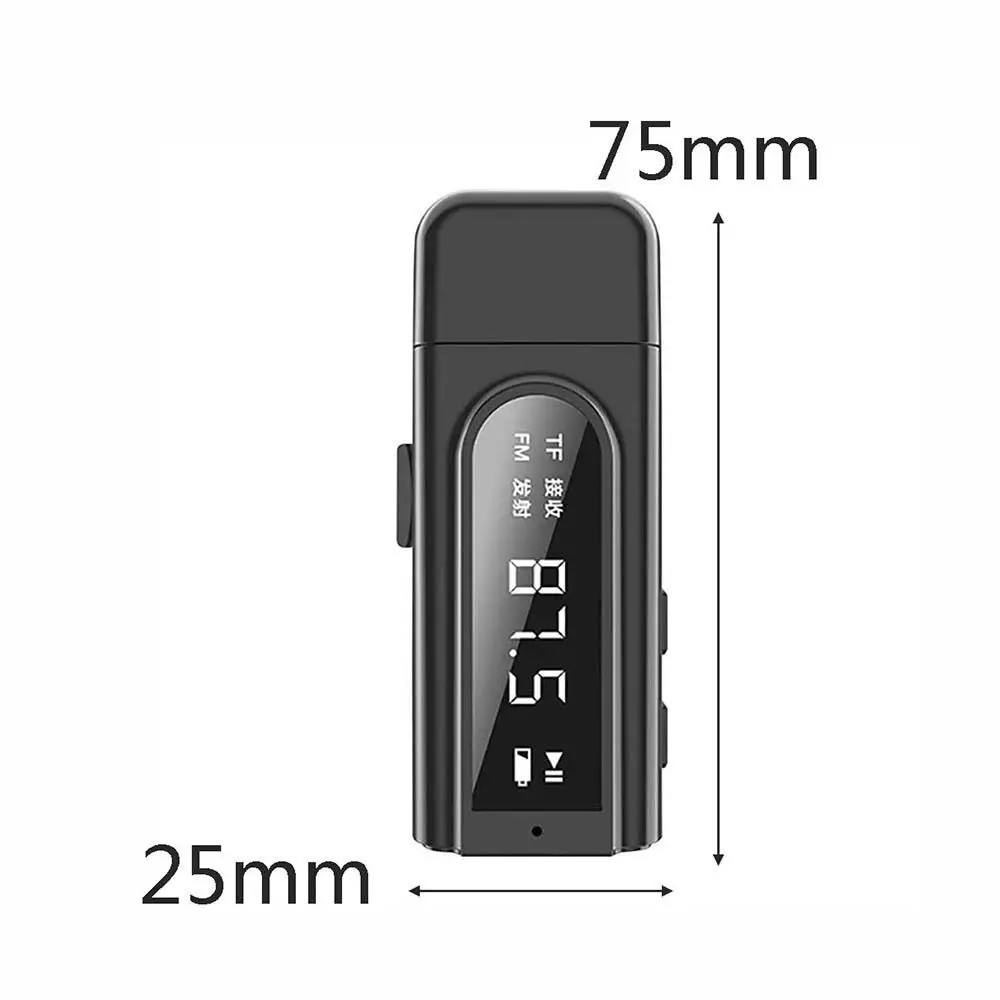 FM Transmitter Receiver Bluetooth 5.0 Adapter AUX USB For TF Card MP3 Player Home Stereo TV PC Cell Phone Headphones Car