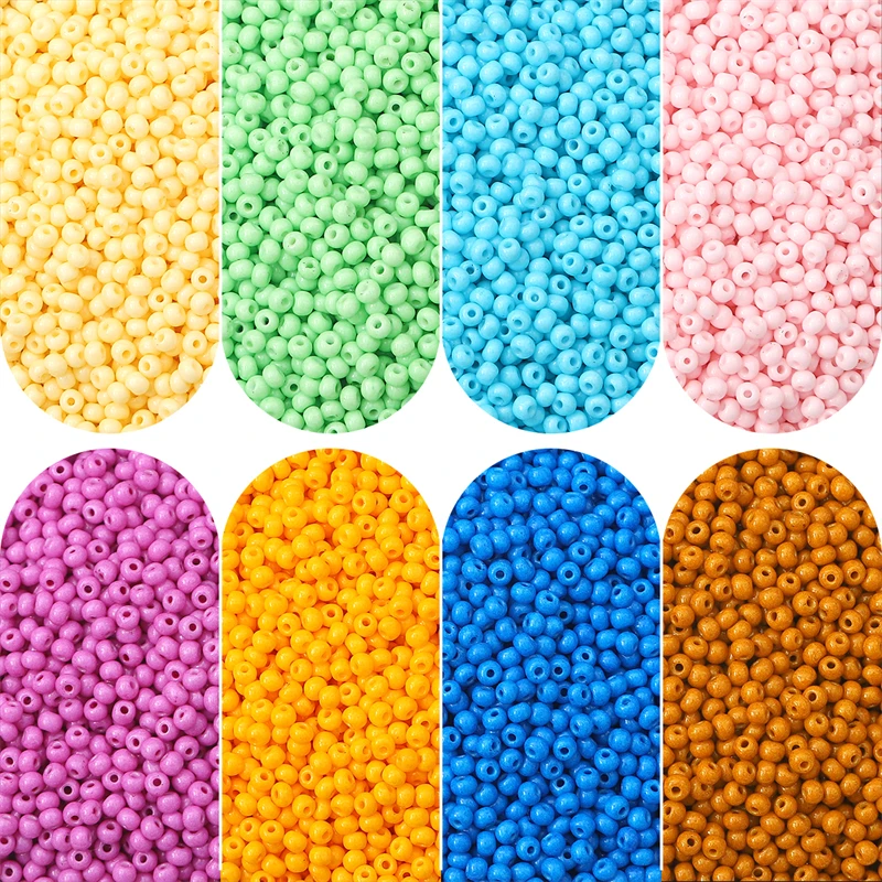 3mm 220pcs Effect of The Lacquer That Bake Charm Czech Glass Seed Beads for Jewelry Making DIY Handmade Bracelet Accessories