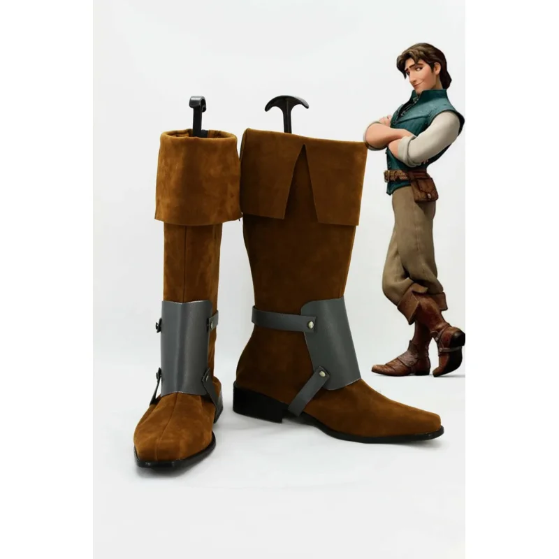 Tangled Prince Flynn Rider Cosplay Boots Shoes For Costume Halloween Carnival European Size MS32783