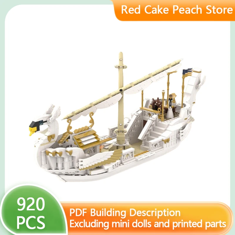 

Ring Movie Street View Model MOC Building Bricks A Swan Shaped Boat Modular Technology Gifts Holiday Assemble Children Toys Suit