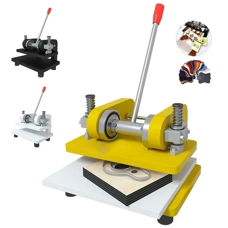 Hand Leather Cutting Machine Single/Double Wheel Photo Paper PVC/EVA Sheet DIY Manual Die Cutter Embossing Shaping Tools