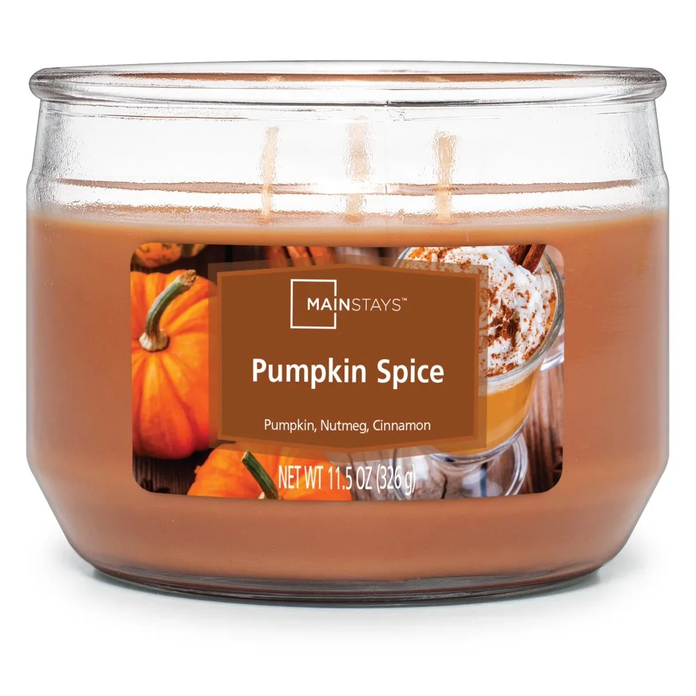 Vela aromática de calabaza con tres mechas en frasco grande para decoración del hogar en otoño, Acción de Gracias, regalos de aromaterapia hechos a mano con cera de soja, cálida y acogedora, para la temporada festiva, decoración para sala de estar y dormitorio, de larga duración y relajante.