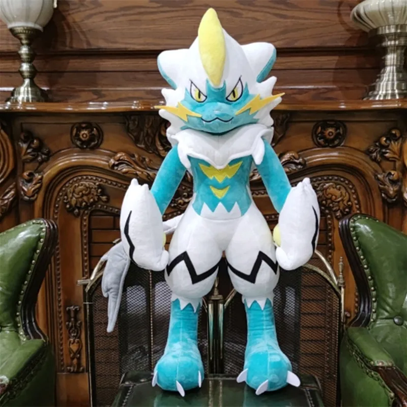 Pokemon huge 75cm Zeraora plush toy doll doll heterochrome stuffed toys A birthday present for the child