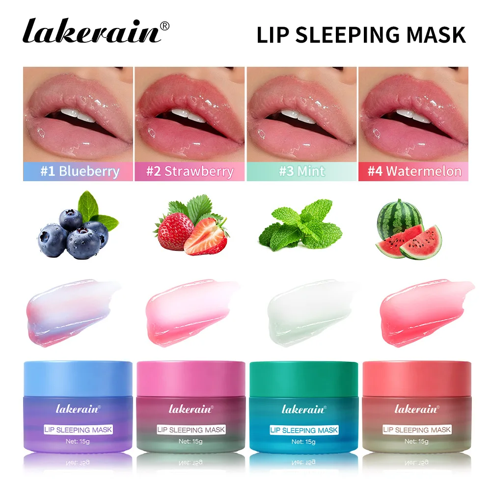 Two-color lip mask fades lip lines hydrates moisturizes lips prevents dryness&cracks removes dead skin sleep lipstick Skincare
