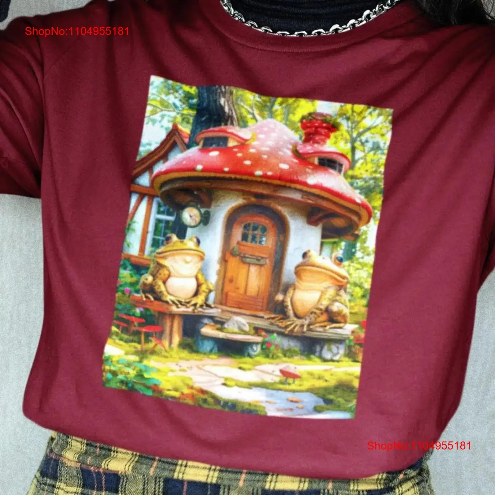 

Cute Frog T Shirt Mushroom Amanita Home Silly Animal Colorful Aesthetic Nature Dreamcore vintage Washed Unisex Slightly Casual