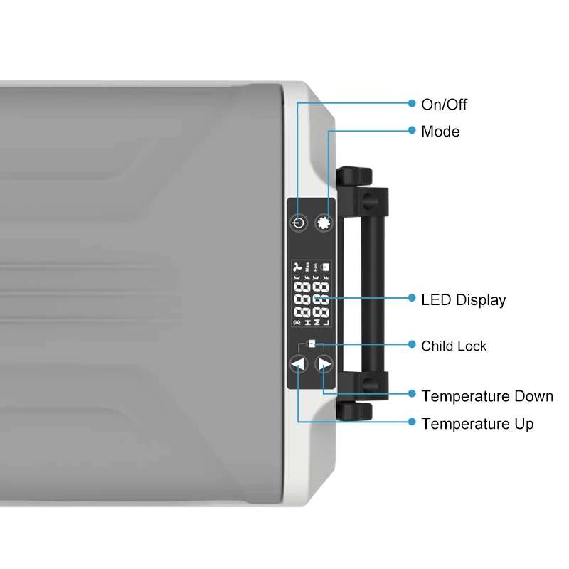 40L car portable camping freezer fridge with 12v compressor cooling system capacity electric small cooler